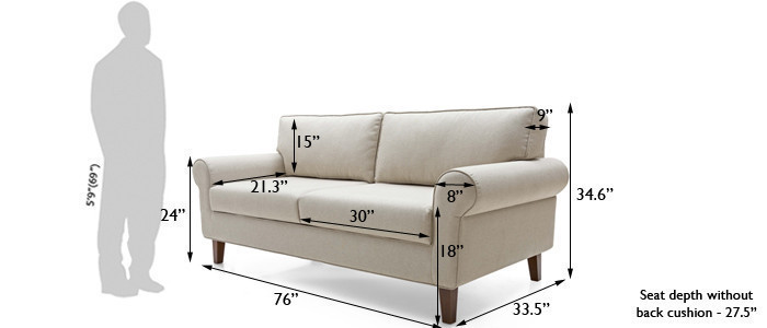 Samuel Leatherette Sofa(Burgundy)